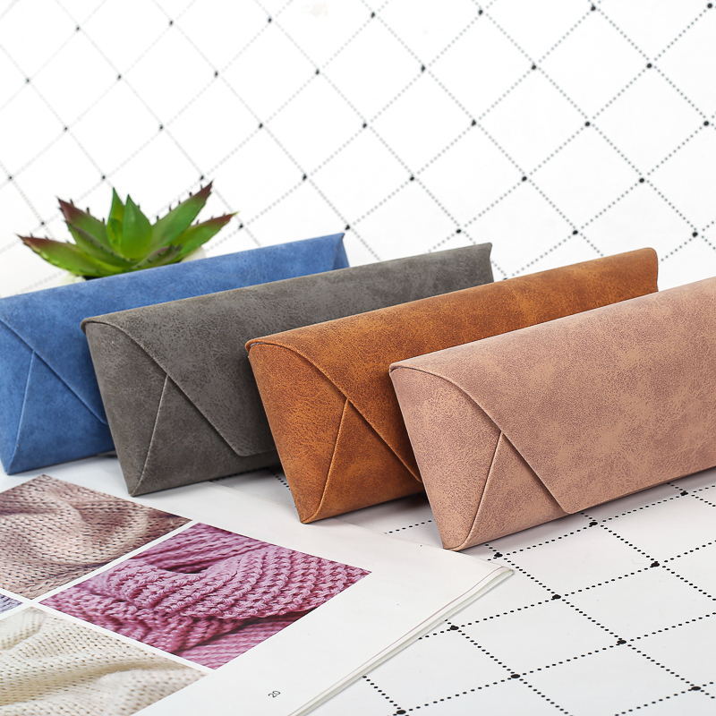 Sheepskin print glasses case